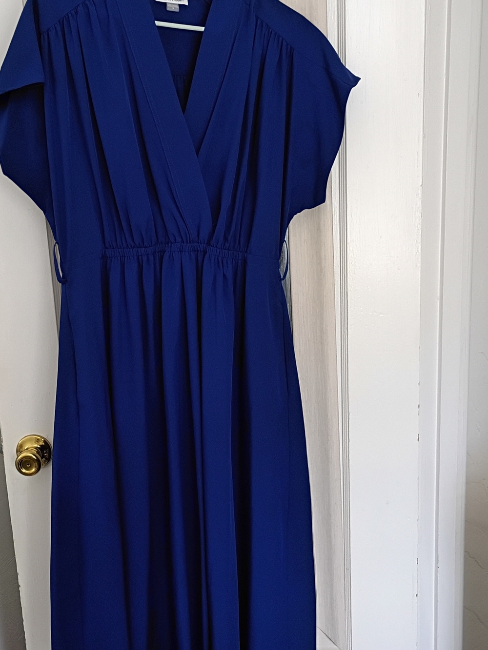 Calvin Klein Royal Blue Maxi Dress with V-Neck